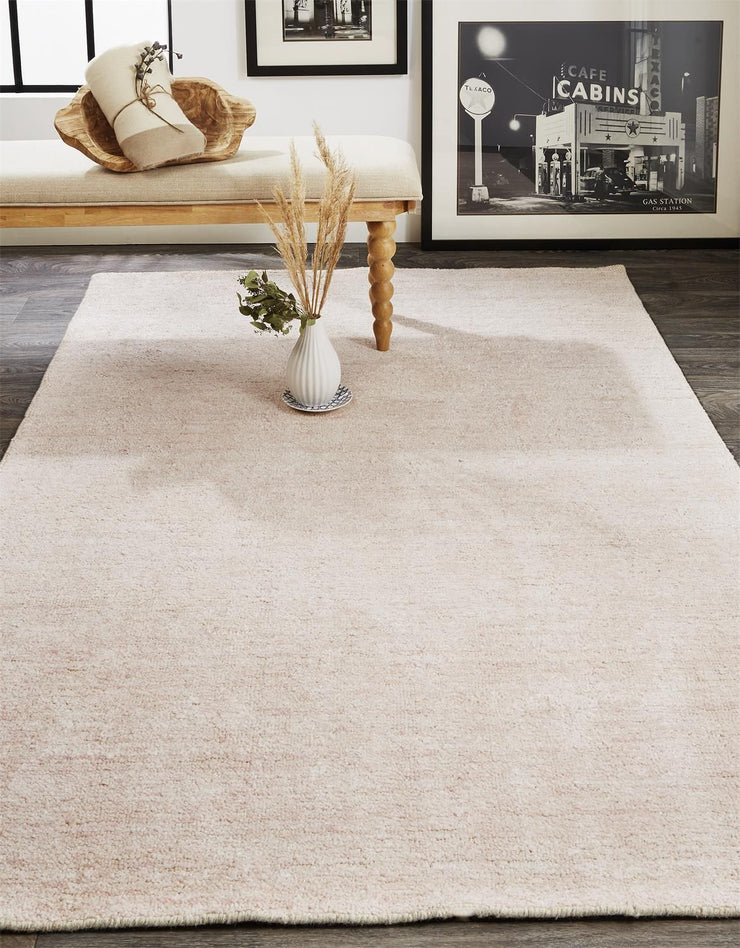Legros Hand Woven Very Light Pink Rug by BD Fine Roomscene Image 1