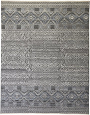 Eckhart Hand Knotted Gray and Blue Rug by BD Fine Flatshot Image 1