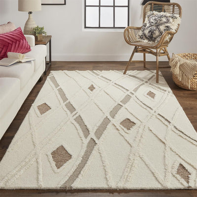 product image for Elika Hand Tufted Ivory and Beige Rug by BD Fine Roomscene Image 1 69