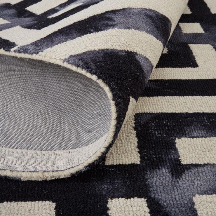 Marengo Hand Tufted Black and Ivory Rug by BD Fine Roll Image 1