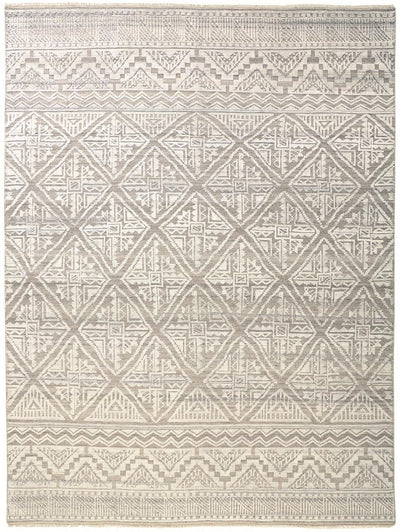 product image for Eckhart Hand Knotted Ivory and Tan Rug by BD Fine Flatshot Image 1 17