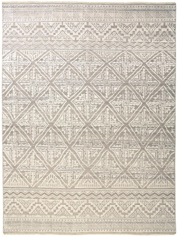 Eckhart Hand Knotted Ivory and Tan Rug by BD Fine Flatshot Image 1
