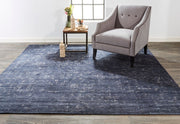 Miska Hand Woven Blue and Ivory Rug by BD Fine Roomscene Image 1