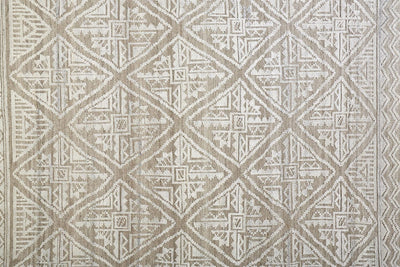 product image for Eckhart Hand Knotted Ivory and Tan Rug by BD Fine Texture Image 1 30