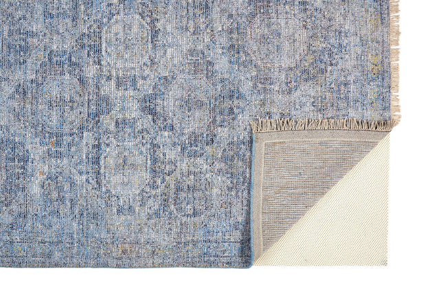 Ramey Hand Woven Blue and Beige Rug by BD Fine Fold Image 1