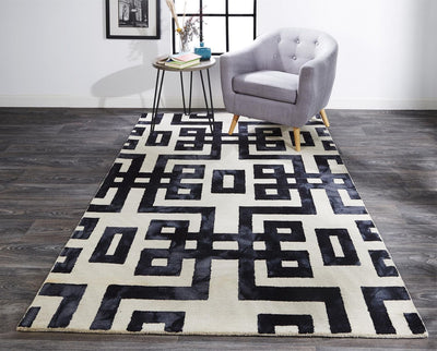 product image for Marengo Hand Tufted Black and Ivory Rug by BD Fine Roomscene Image 1 98