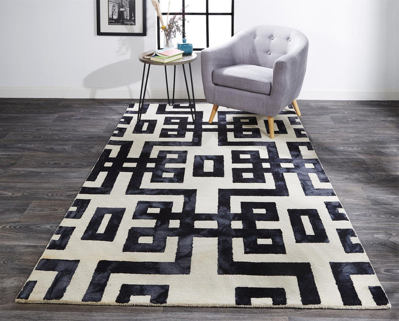 media image for Marengo Hand Tufted Black and Ivory Rug by BD Fine Roomscene Image 1 237