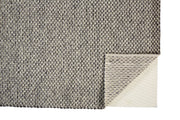 Genet Hand Woven Gray and Ivory Rug by BD Fine Fold Image 1