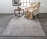 Miska Hand Woven Gray and Ivory Rug by BD Fine Roomscene Image 1