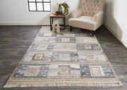 Elstow Hand Woven Gray and Tan Rug by BD Fine Roomscene Image 1