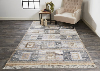 product image for Elstow Hand Woven Gray and Tan Rug by BD Fine Roomscene Image 1 73