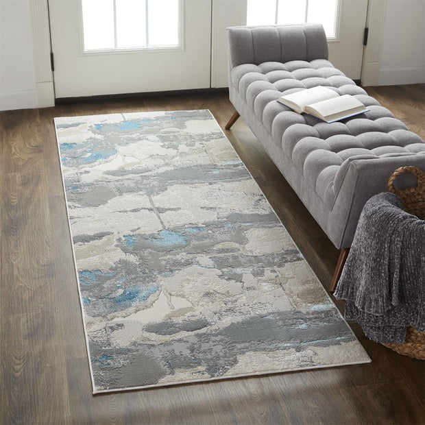 Aurelian Silver and Teal Rug by BD Fine Roomscene Image 1