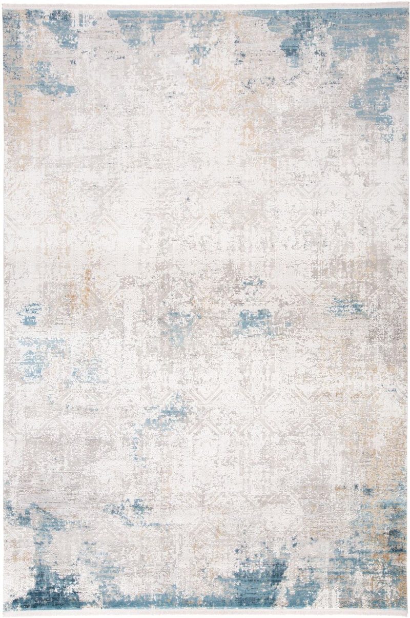 media image for Lindstra Ivory and Blue Rug by BD Fine Flatshot Image 1 245