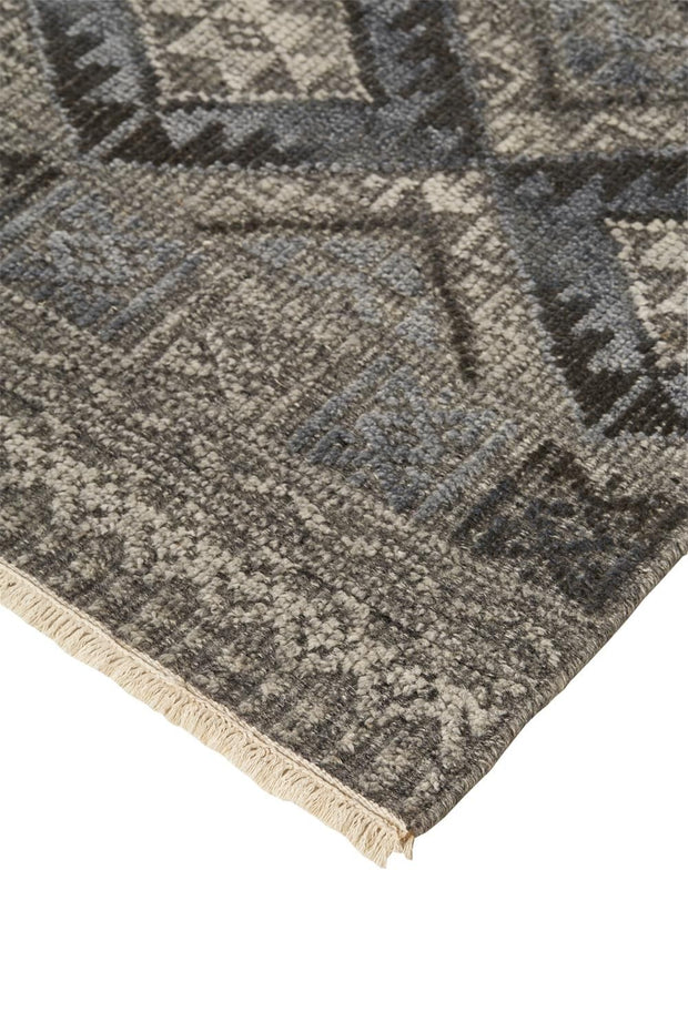Eckhart Hand Knotted Gray and Blue Rug by BD Fine Corner Image 1