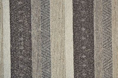 product image for Genet Hand Woven Chracoal Gray and Tan Rug by BD Fine Texture Image 1 89