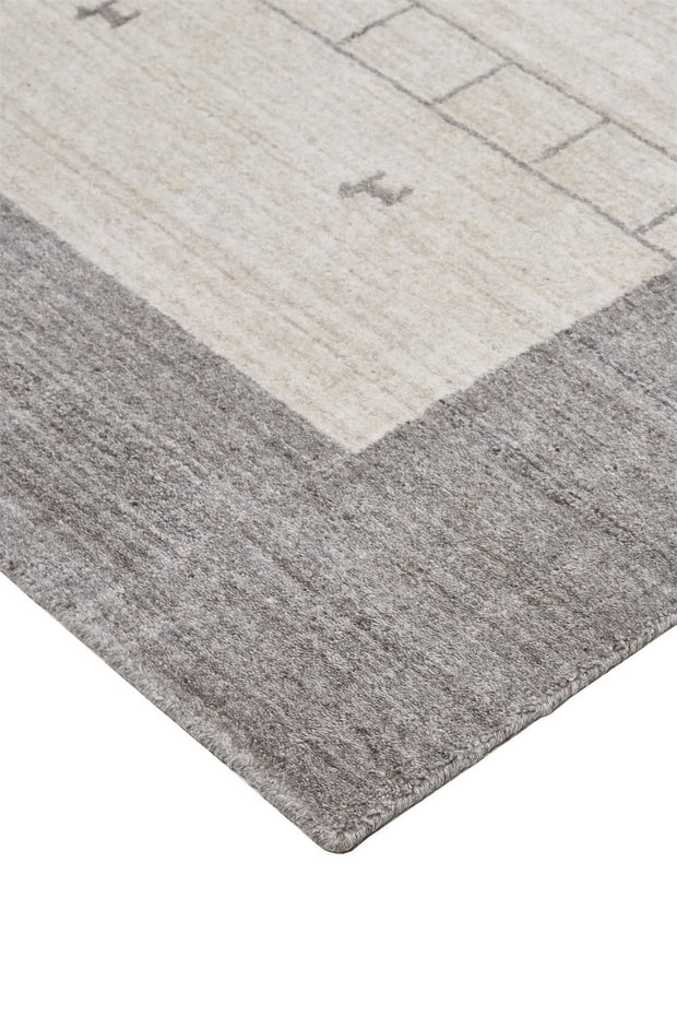 Yurie Hand Knotted Beige and Gray Rug by BD Fine Corner Image 1