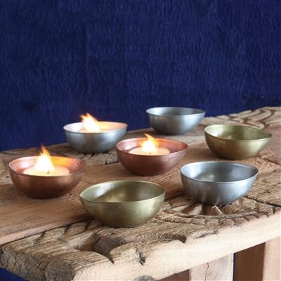 media image for Alma Metal Tealight Holder - Boxed Set of 6 in Various Finishes 257