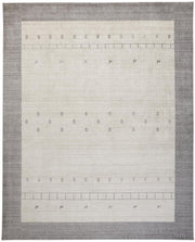 Yurie Hand Knotted Beige and Gray Rug by BD Fine Flatshot Image 1
