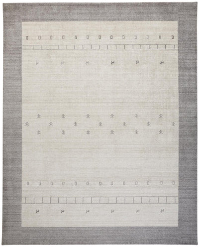 product image of Yurie Hand Knotted Beige and Gray Rug by BD Fine Flatshot Image 1 538