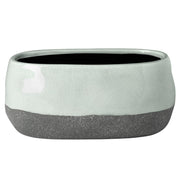 Corsica Ceramic Crackle 2 Tone Oval Pot