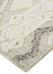 Elika Hand Tufted Ivory and Gray Rug by BD Fine Corner Image 1