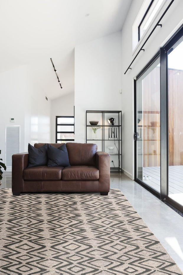 Fadden Taupe and Black Rug by BD Fine Roomscene Image 1