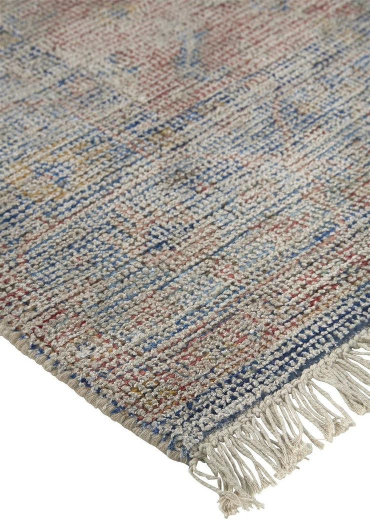 Ramey Hand Woven Blue and Orange Rug by BD Fine Corner Image 1