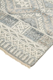 Eckhart Hand Knotted Blue and Ivory Rug by BD Fine Corner Image 1