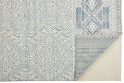 Eckhart Hand Knotted Blue and Ivory Rug by BD Fine Fold Image 1