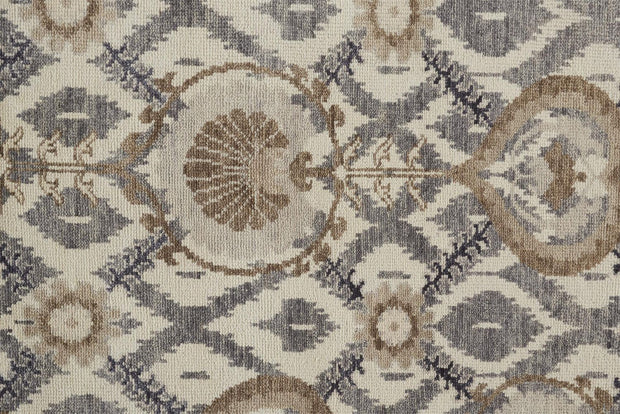 Bennet Hand Knotted Beige and Gray Rug by BD Fine Texture Image 1