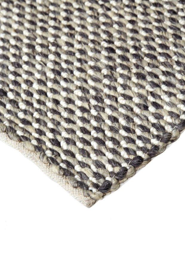 Genet Hand Woven Gray and Ivory Rug by BD Fine Corner Image 1