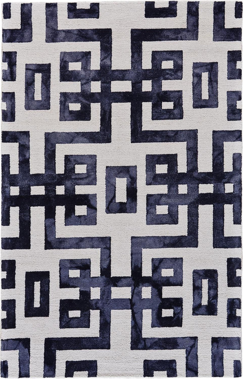 media image for Marengo Hand Tufted Black and Ivory Rug by BD Fine Flatshot Image 1 245