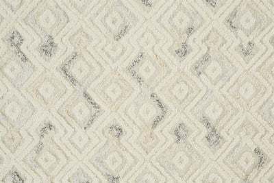 product image for Elika Hand Tufted Ivory and Blue Rug by BD Fine Texture Image 1 3