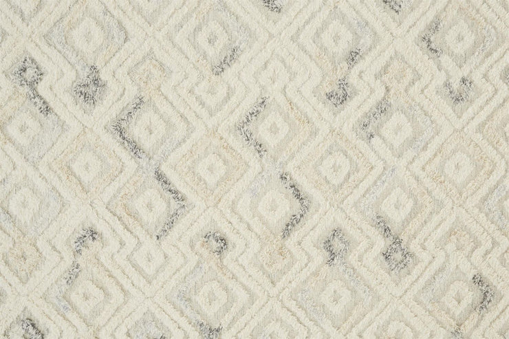 Elika Hand Tufted Ivory and Blue Rug by BD Fine Texture Image 1