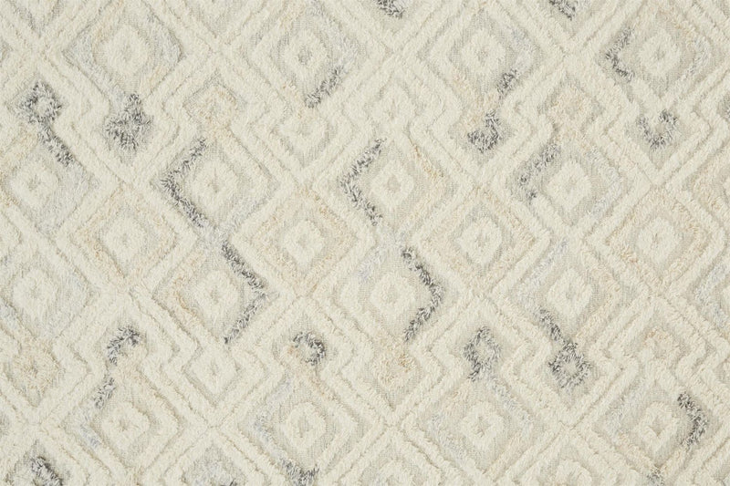 media image for Elika Hand Tufted Ivory and Blue Rug by BD Fine Texture Image 1 245