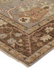 Irie Hand Knotted Gray and Brown Rug by BD Fine Corner Image 1