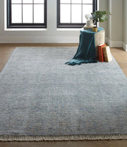 Ramey Hand Woven Aegean Blue and Gray Rug by BD Fine Roomscene Image 1