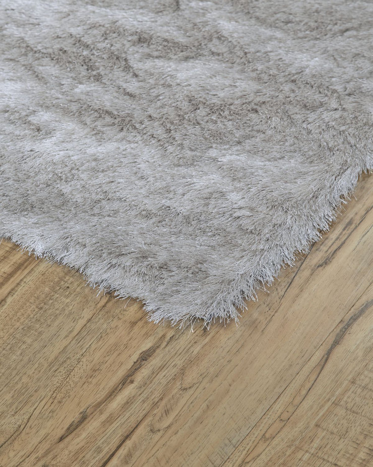 Freya Hand Tufted Silver and White Rug by BD Fine Corner Image 1