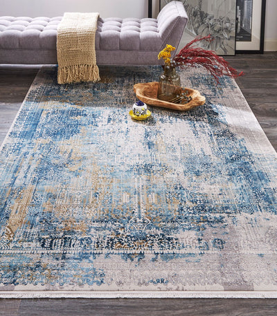 product image for Lindstra Blue and Gray Rug by BD Fine Roomscene Image 1 15