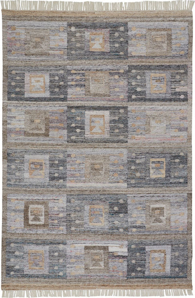 product image for Elstow Hand Woven Gray and Tan Rug by BD Fine Flatshot Image 1 21