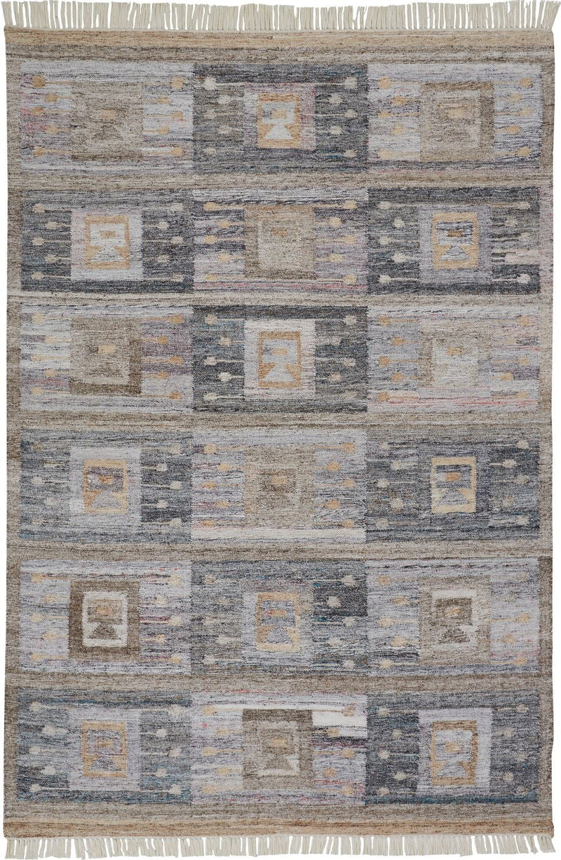 media image for Elstow Hand Woven Gray and Tan Rug by BD Fine Flatshot Image 1 273