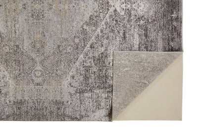 product image for Melmas Gray and Silver Rug by BD Fine Fold Image 1 6