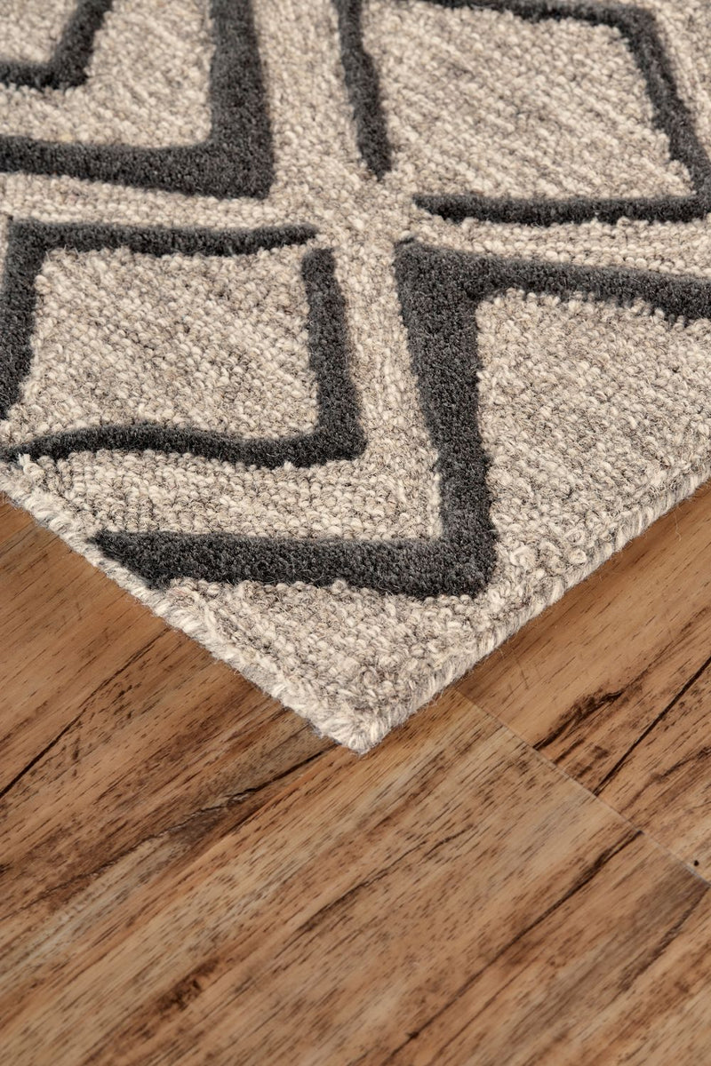 media image for Fadden Taupe and Black Rug by BD Fine Corner Image 1 211