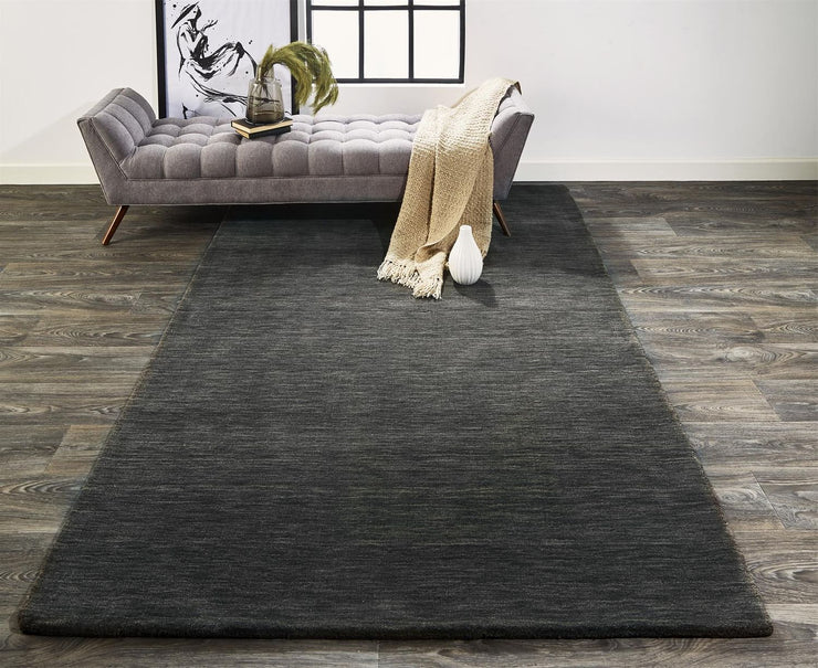 Celano Hand Woven Charcoal Gray Rug by BD Fine Roomscene Image 1