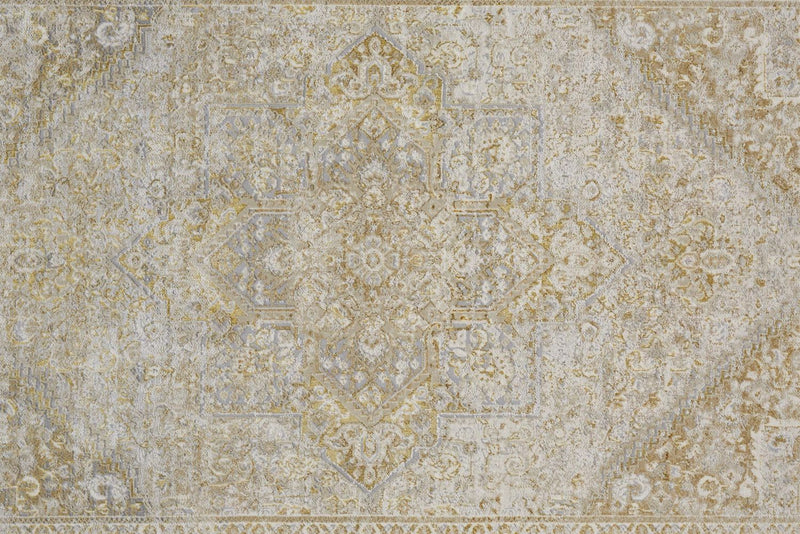 media image for Tripoli Gold and Gray Rug by BD Fine Texture Image 1 290