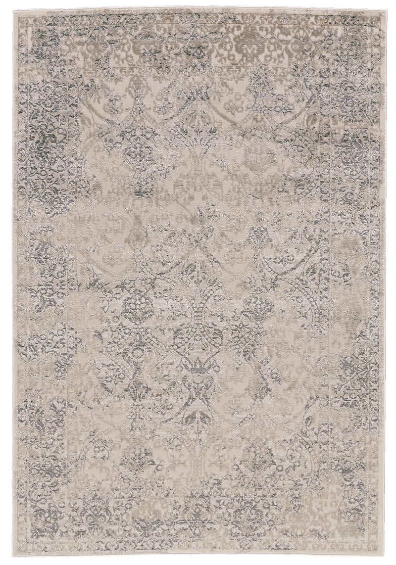 media image for Alexander Ivory and Gray Rug by BD Fine Flatshot Image 1 258