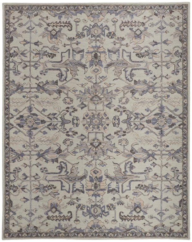 Faris Hand Tufted Gray and Blue Rug by BD Fine Flatshot Image 1