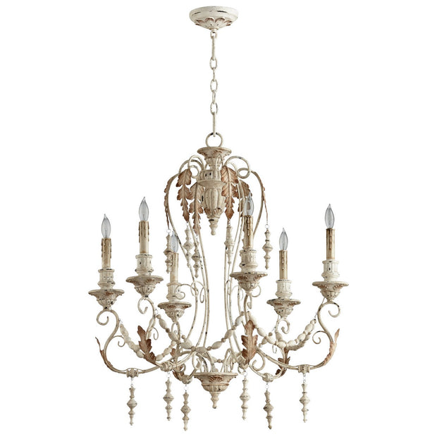 Lolina Six Light Chandelier in Persian White design by Cyan Design