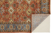 Irie Hand Knotted Rust and Blue Rug by BD Fine Fold Image 1