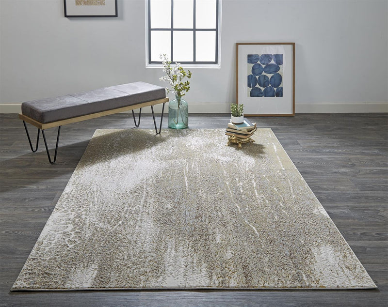 media image for Tripoli Ivory and Gold Rug by BD Fine Roomscene Image 1 228